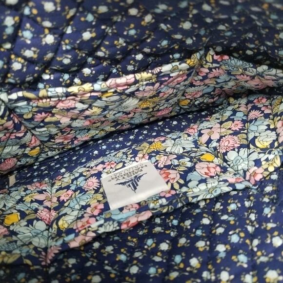 Misty Harbor Original Blue Pink Floral Quilted Bag - Picture 12 of 14